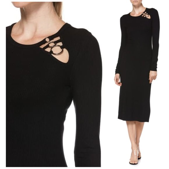 PAIGE Caelan Ribbed Midi Dress - Picture 2 of 6